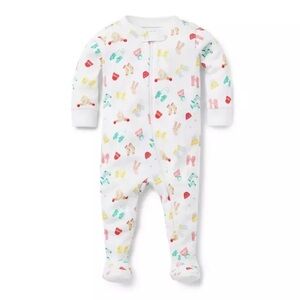 JANIE and JACK BABY GOOD NIGHT FOOTED PAJAMAS IN WINTER COZY